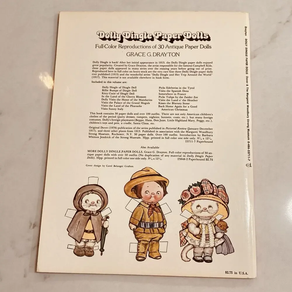 Dolly Dingle Uncut Paper Dolls Book Grace G. Drayton Brand New Condtion Uncut